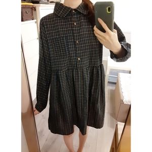 NWOT Plaid Oversized Grunge Babydoll Dress